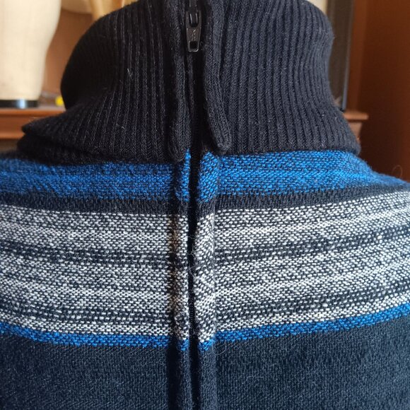 sz 13-14 Vintage New Wave Dress 1980's P.V. Rich Striped Knit Belted Made In USA - Picture 11 of 11